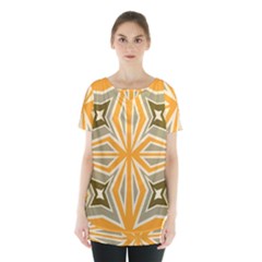 Abstract Pattern Geometric Backgrounds   Skirt Hem Sports Top by Eskimos