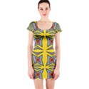 Abstract pattern geometric backgrounds   Short Sleeve Bodycon Dress View1