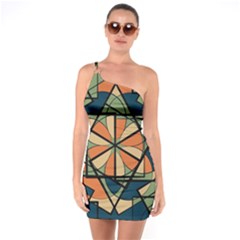 Abstract Pattern Geometric Backgrounds   One Soulder Bodycon Dress by Eskimos