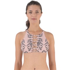 Floral Folk Damask Pattern  Perfectly Cut Out Bikini Top by Eskimos