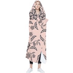 Floral Folk Damask Pattern  Wearable Blanket by Eskimos