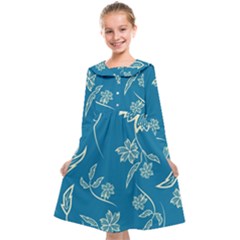 Folk Flowers Print Floral Pattern Ethnic Art Kids  Midi Sailor Dress by Eskimos