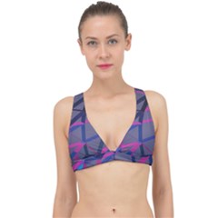 3d Lovely Geo Lines Classic Banded Bikini Top by Uniqued