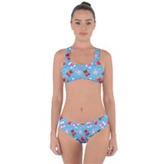 Cute Cats And Bears Criss Cross Bikini Set by SychEva