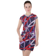 3d Lovely Geo Lines Vii Drawstring Hooded Dress by Uniqued