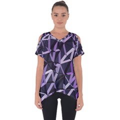 3d Lovely Geo Lines Vi Cut Out Side Drop Tee