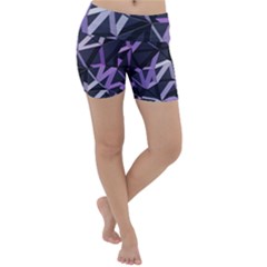 3d Lovely Geo Lines Vi Lightweight Velour Yoga Shorts by Uniqued