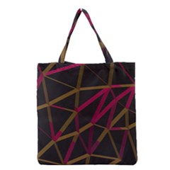 3d Lovely Geo Lines Xi Grocery Tote Bag by Uniqued