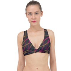 3d Lovely Geo Lines Xi Classic Banded Bikini Top by Uniqued