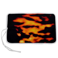 Orange Waves Abstract Series No2 Pen Storage Case (l) by DimitriosArt