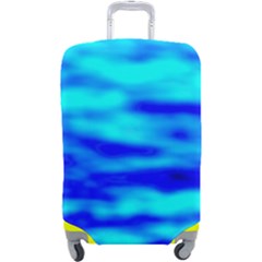 Blue Waves Abstract Series No12 Luggage Cover (large) by DimitriosArt