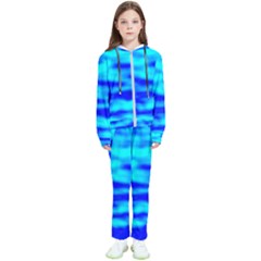 Blue Waves Abstract Series No12 Kids  Tracksuit by DimitriosArt