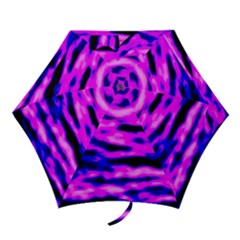 Purple  Waves Abstract Series No6 Mini Folding Umbrellas by DimitriosArt