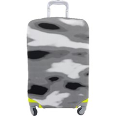 Black Waves Abstract Series No 1 Luggage Cover (large) by DimitriosArt