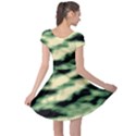 Green  Waves Abstract Series No14 Cap Sleeve Dress View2