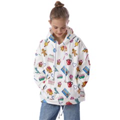 New Year Elements Kids  Oversized Hoodie by SychEva