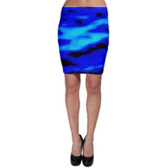 Blue Waves Abstract Series No13 Bodycon Skirt by DimitriosArt