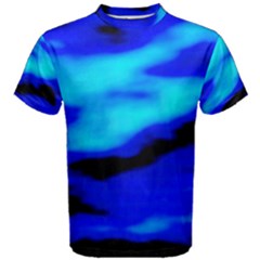 Blue Waves Abstract Series No13 Men s Cotton Tee by DimitriosArt