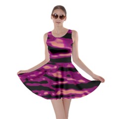 Velvet  Waves Abstract Series No1 Skater Dress by DimitriosArt