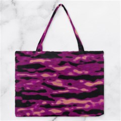 Velvet  Waves Abstract Series No1 Zipper Medium Tote Bag by DimitriosArt