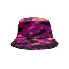 Velvet  Waves Abstract Series No1 Inside Out Bucket Hat (kids) by DimitriosArt