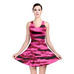 Rose  Waves Abstract Series No2 Reversible Skater Dress by DimitriosArt