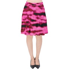 Rose  Waves Abstract Series No2 Velvet High Waist Skirt