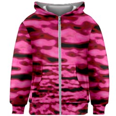 Rose  Waves Abstract Series No2 Kids  Zipper Hoodie Without Drawstring by DimitriosArt