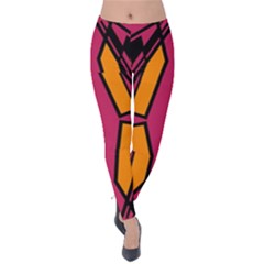 Abstract Geometric Design    Velvet Leggings by Eskimos