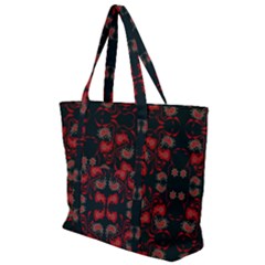 Floral Pattern Paisley Style Paisley Print   Zip Up Canvas Bag by Eskimos