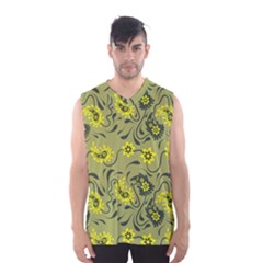 Floral Pattern Paisley Style Paisley Print   Men s Basketball Tank Top by Eskimos