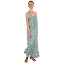 Floral Folk Damask Pattern  Cami Maxi Ruffle Chiffon Dress by Eskimos