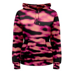 Pink  Waves Abstract Series No2 Women s Pullover Hoodie by DimitriosArt