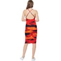 Red  Waves Abstract Series No16 Bodycon Cross Back Summer Dress View2