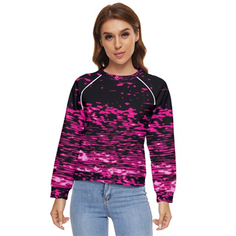 Rose Waves Flow Series 1 Women s Long Sleeve Raglan Tee by DimitriosArt