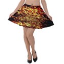 Yellow Waves Flow Series 1 Velvet Skater Skirt View1