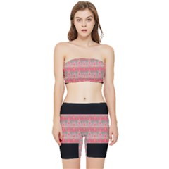 Digitaldesign Stretch Shorts And Tube Top Set