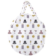 Shiny New Year Things Giant Round Zipper Tote by SychEva