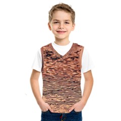 Orange  Waves Flow Series 1 Kids  Basketball Tank Top by DimitriosArt