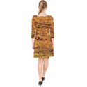 Gold Waves Flow Series 1 Quarter Sleeve Front Wrap Dress View2