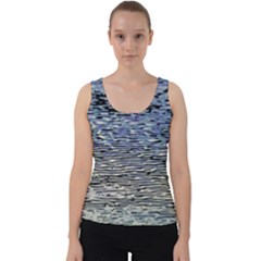 Silver Waves Flow Series 1 Velvet Tank Top by DimitriosArt