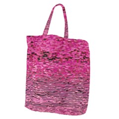 Pink  Waves Flow Series 1 Giant Grocery Tote by DimitriosArt