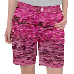 Pink  Waves Flow Series 1 Pocket Shorts by DimitriosArt