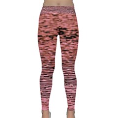 Pink  Waves Flow Series 2 Classic Yoga Leggings by DimitriosArt