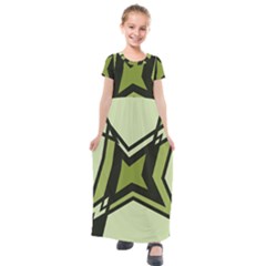 Abstract Pattern Geometric Backgrounds   Kids  Short Sleeve Maxi Dress by Eskimos