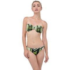 Abstract Pattern Geometric Backgrounds   Classic Bandeau Bikini Set by Eskimos