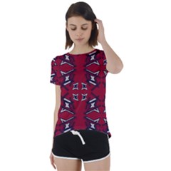 Abstract Pattern Geometric Backgrounds   Short Sleeve Foldover Tee