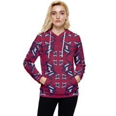 Abstract Pattern Geometric Backgrounds   Women s Lightweight Drawstring Hoodie