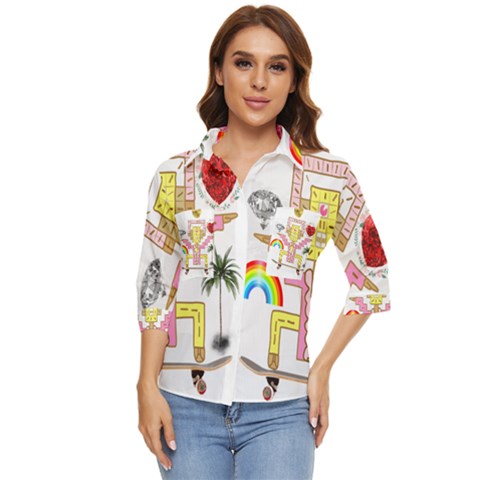 Music And Other Stuff Women s Quarter Sleeve Pocket Shirt by bfvrp