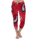 Floral pattern paisley style Paisley print.  Capri Winter Leggings  View1